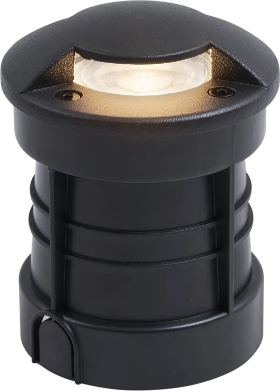 Conjunto de 6 Spots de Solo Modernos Preto GU10 50mm Efeito de 2 Luzes IP65 - Cellar