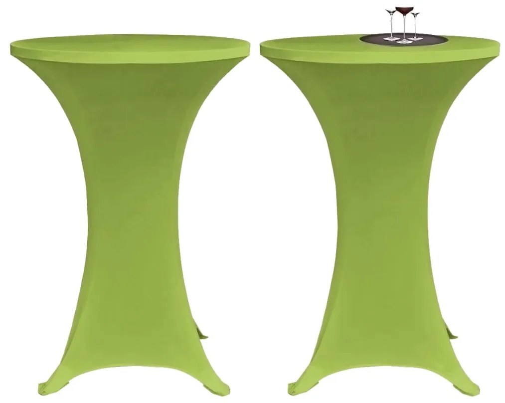 vidaXL Capa extensível para mesa 2 pcs 70 cm verde