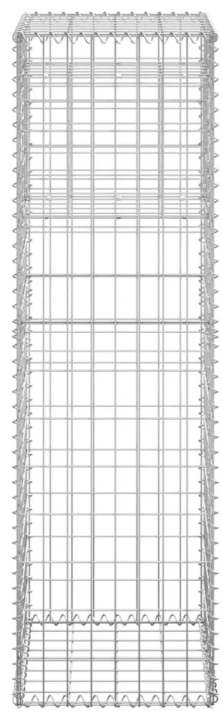 Postes/cestos gabião 2 pcs 40x40x140 cm ferro