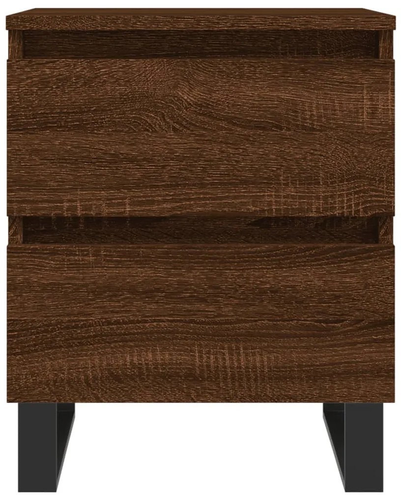 Mesas de cabeceira 2 pcs derivados de madeira carvalho castanho