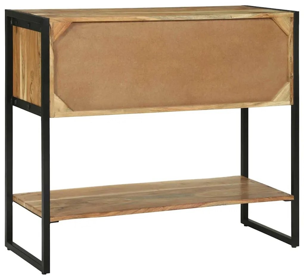 Mesa de Consola 90x35x80 cm Madeira Sólida Acácia