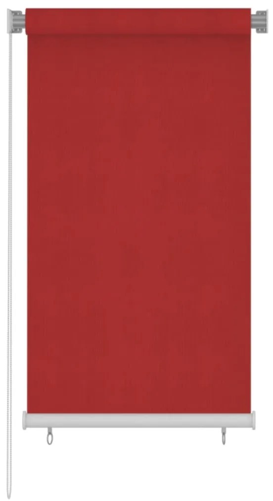 Estore de rolo para exterior PEAD 80x140 cm vermelho