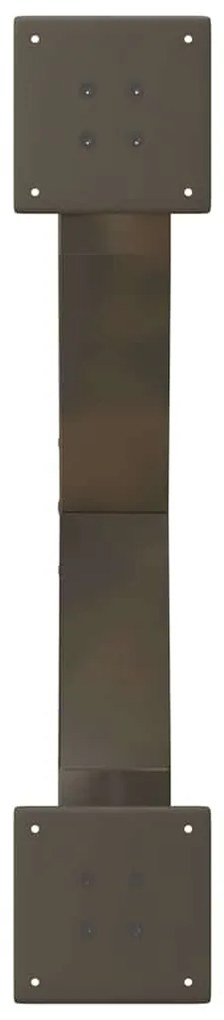 Pés para mesa de centro em formato de X, 2 peças, aço natural, 70x(30-