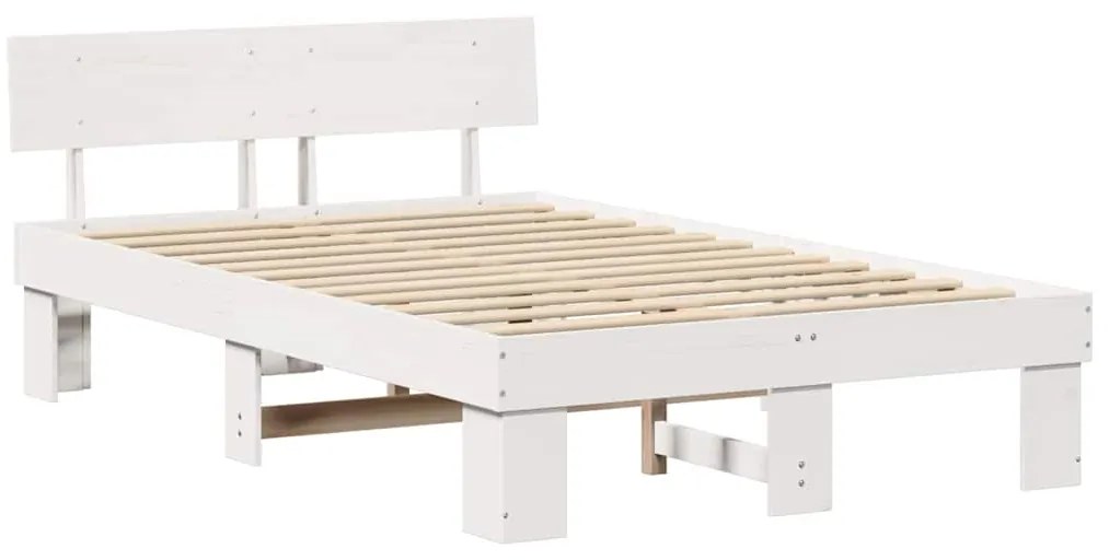 Estrutura da Cama com cabeceira Branco 140 x 190 cm