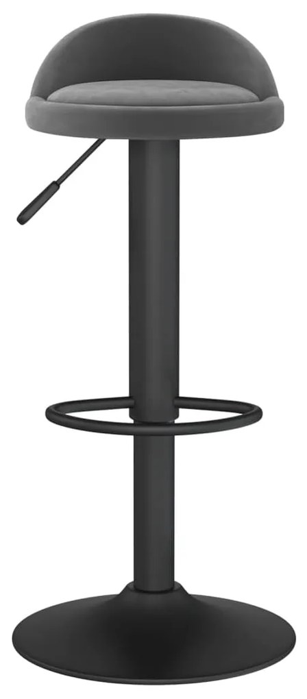 Bancos de bar 2 pcs veludo cinzento-escuro