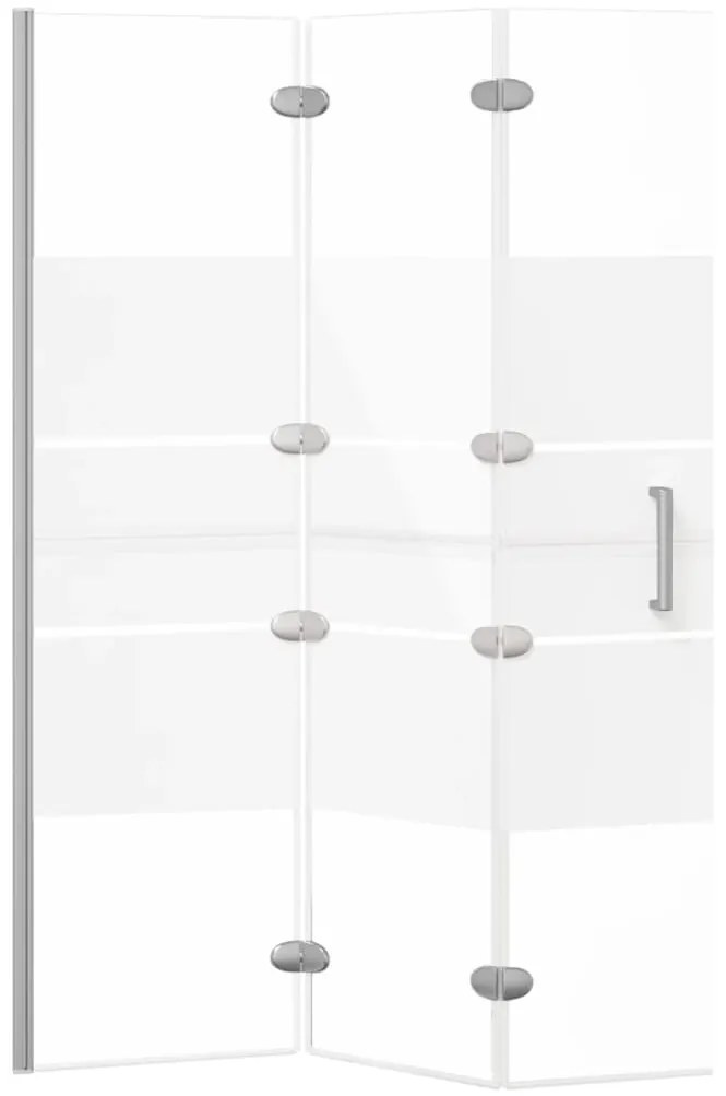 Divisória de chuveiro dobrável ESG 100x140 cm branco