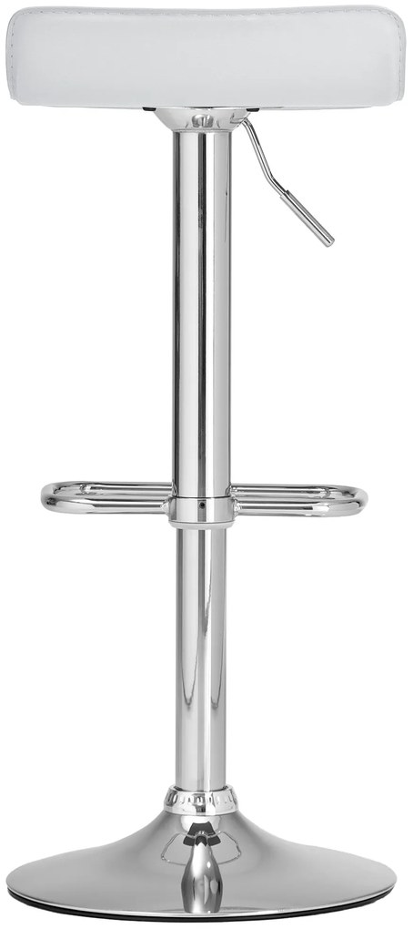 Banco de bar DYN em couro sintético 38 x 65-85 x 41 cm Branco