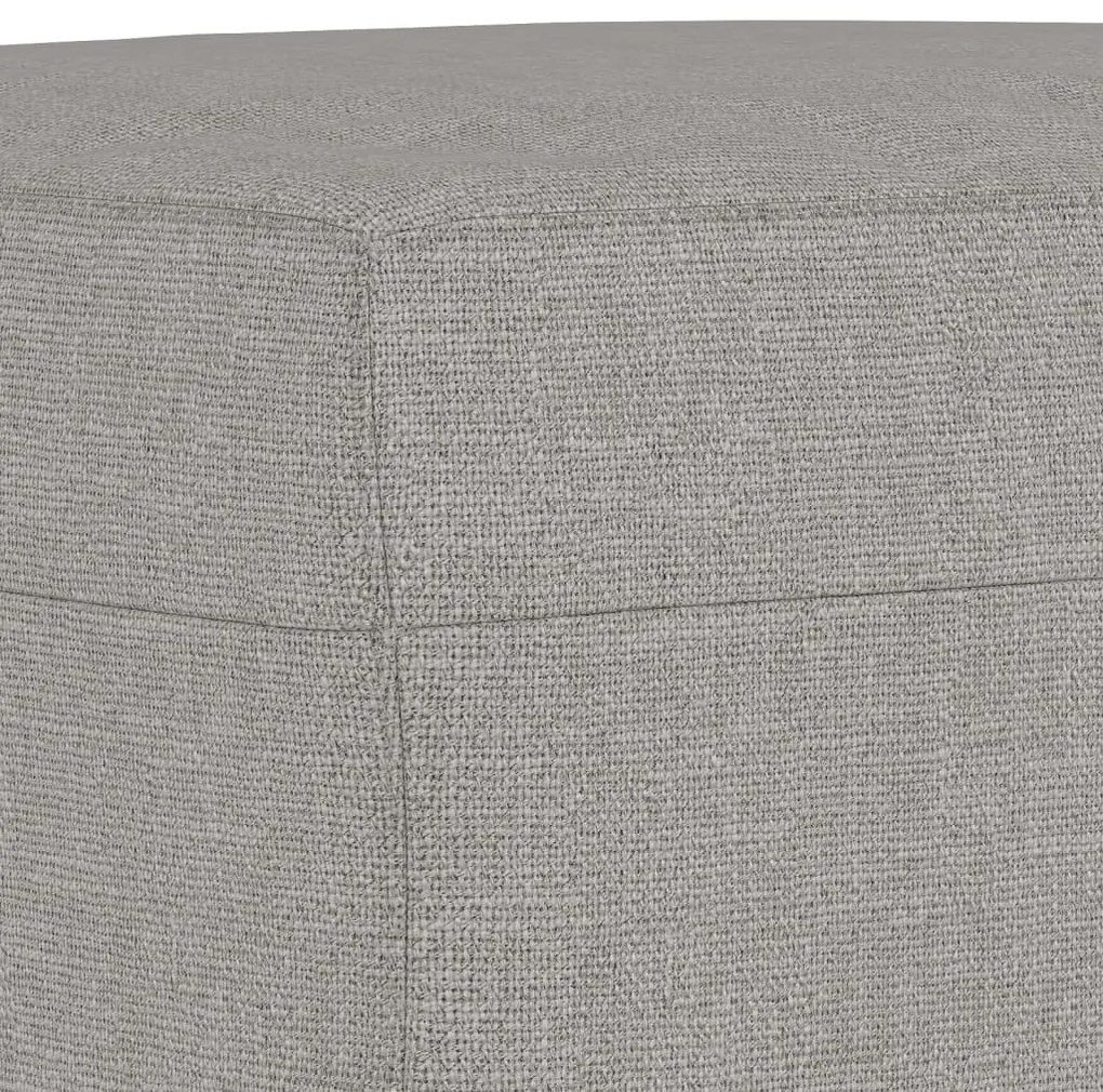 Banco 70x35x41 cm tecido cinzento-claro
