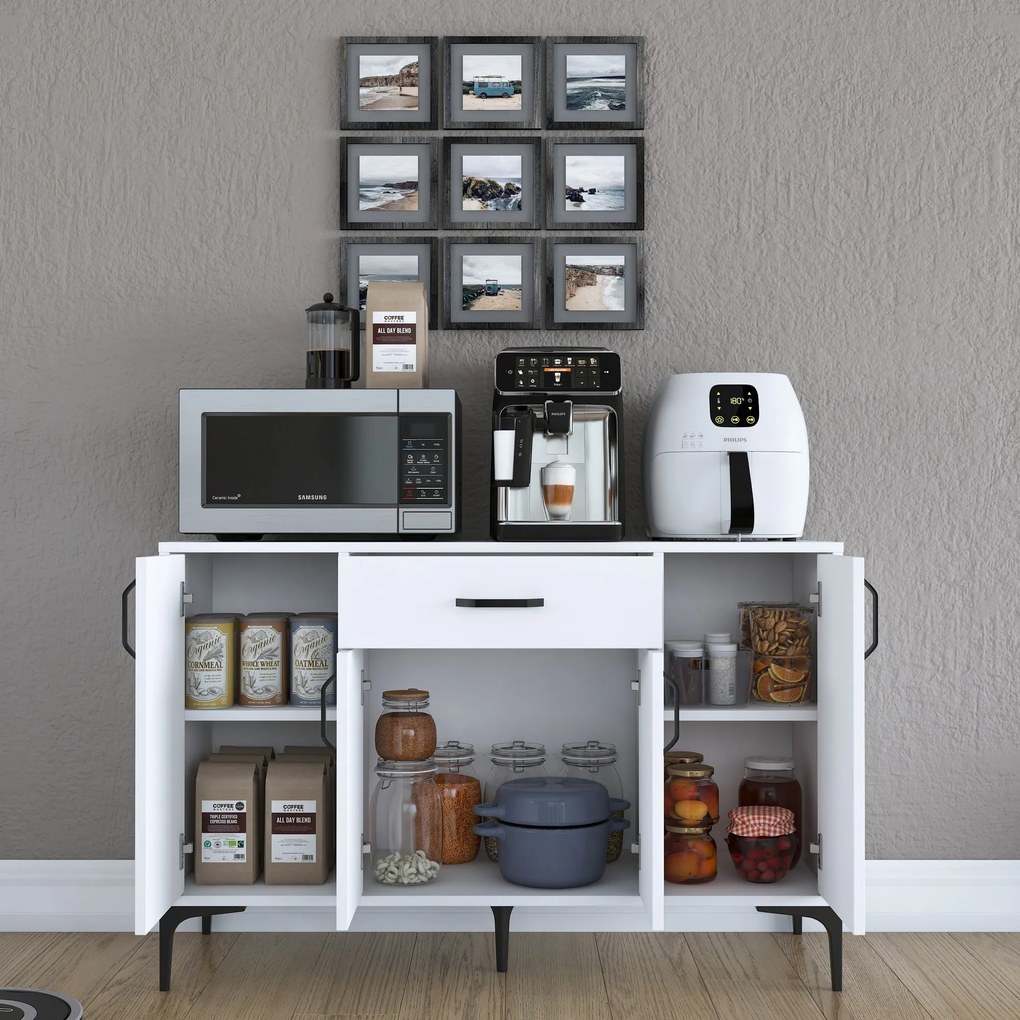 Armário Multiusos JE136 – Branco – 120x78,6x40 cm