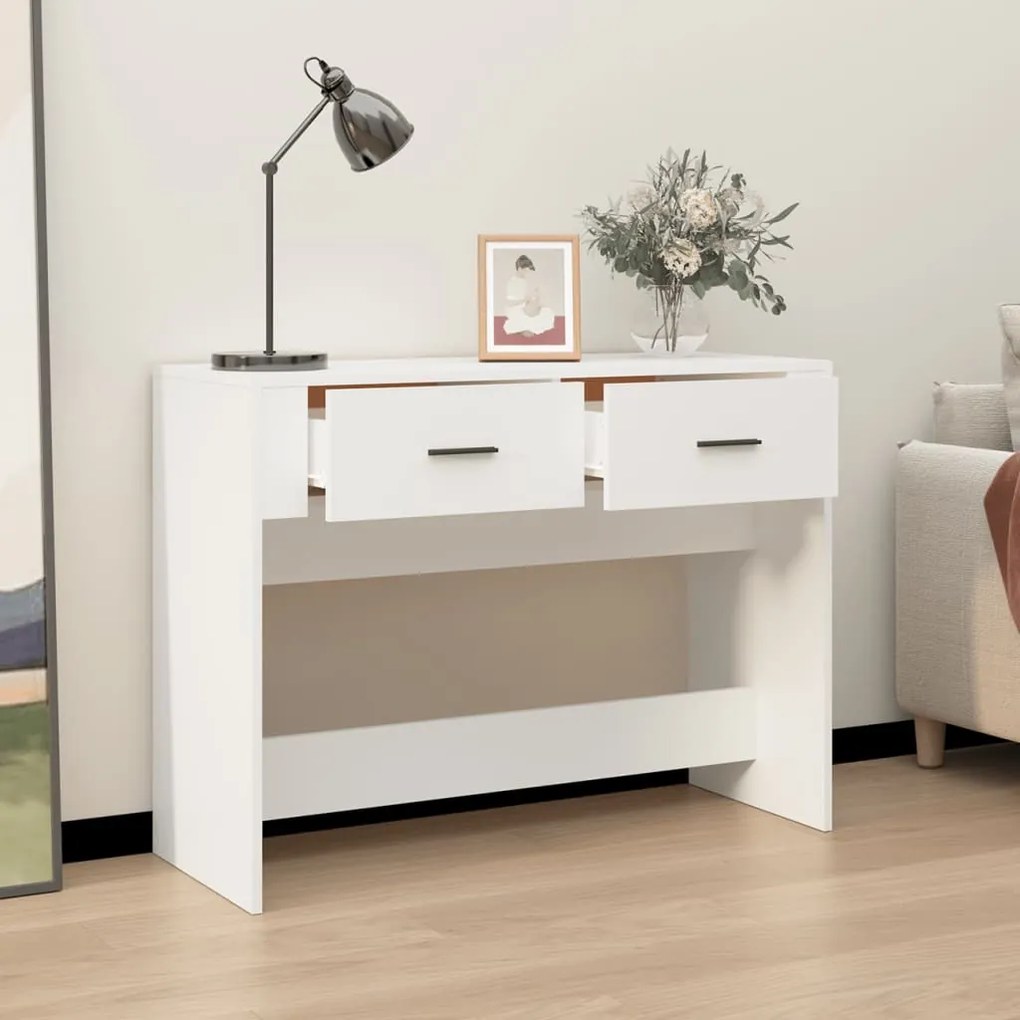 Mesa consola 100x39x75 cm derivados de madeira branco