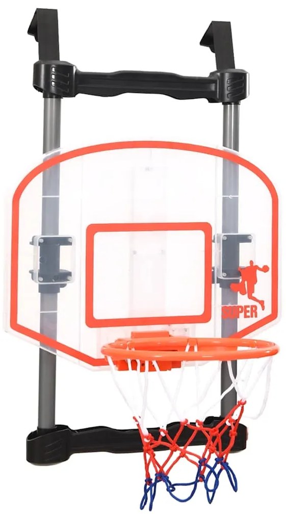 Conjunto de basquetebol criança ajustável p/ colocar numa porta