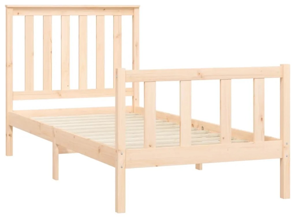 Cama sem colchão 100x200 cm madeira de pinho maciça