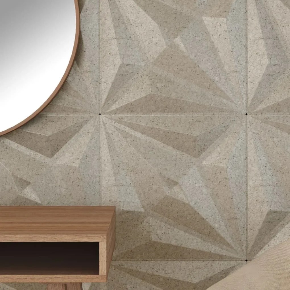 Painéis de parede 24 pcs 50x50 cm 6m² XPS estrela betão