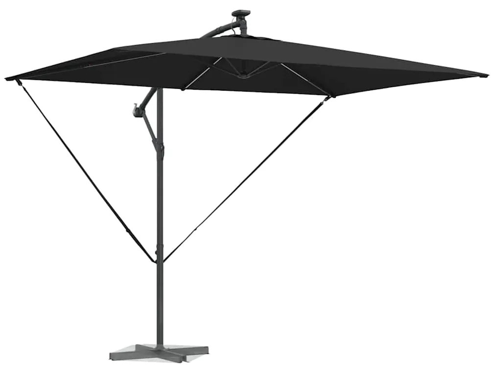 Guarda-sol de Bananeira Cantilever Preto 294 x 200 x 254 cm