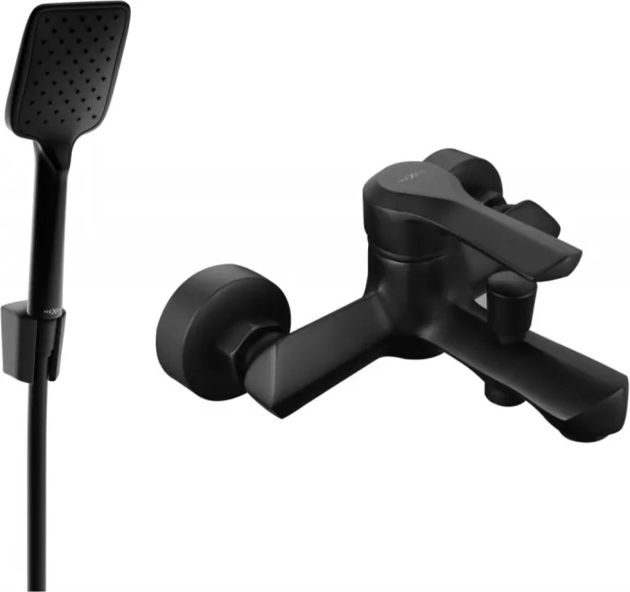 Mexen Sabre R62 bateria de banheira com conjunto de duche, preta - 7213R62-70