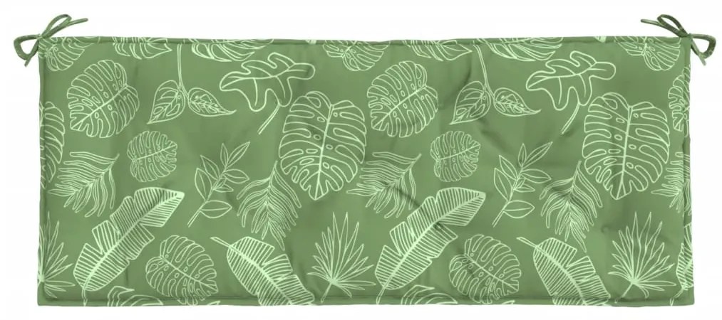 Almofadão p/ banco de jardim 120x50x7 cm tecido padrão folhas