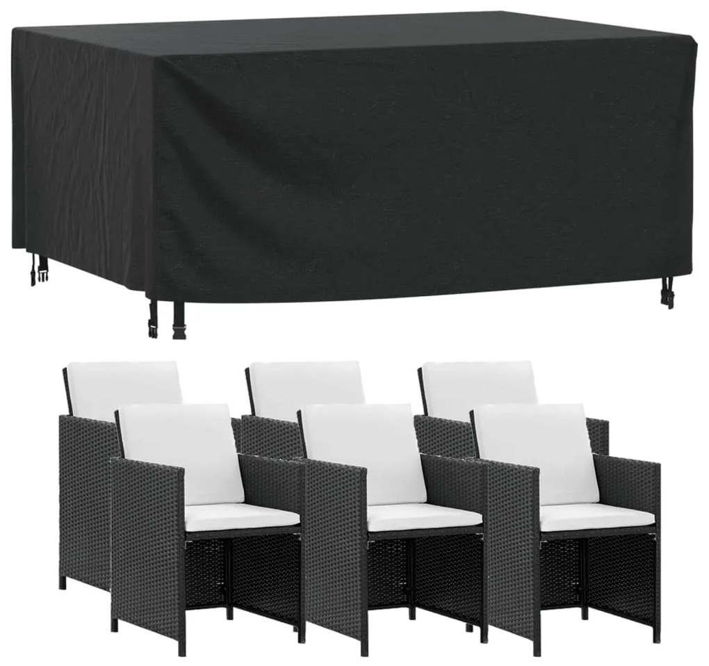 Capa p/ mobiliário jardim 172x113x73 cm impermeável 420D preto