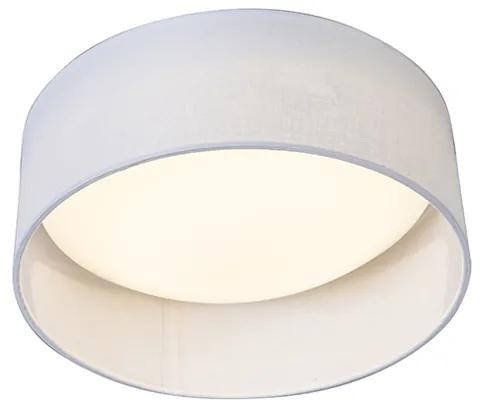 Candeeiro de teto branco 28 cm incl. LED - Drum Combi Moderno