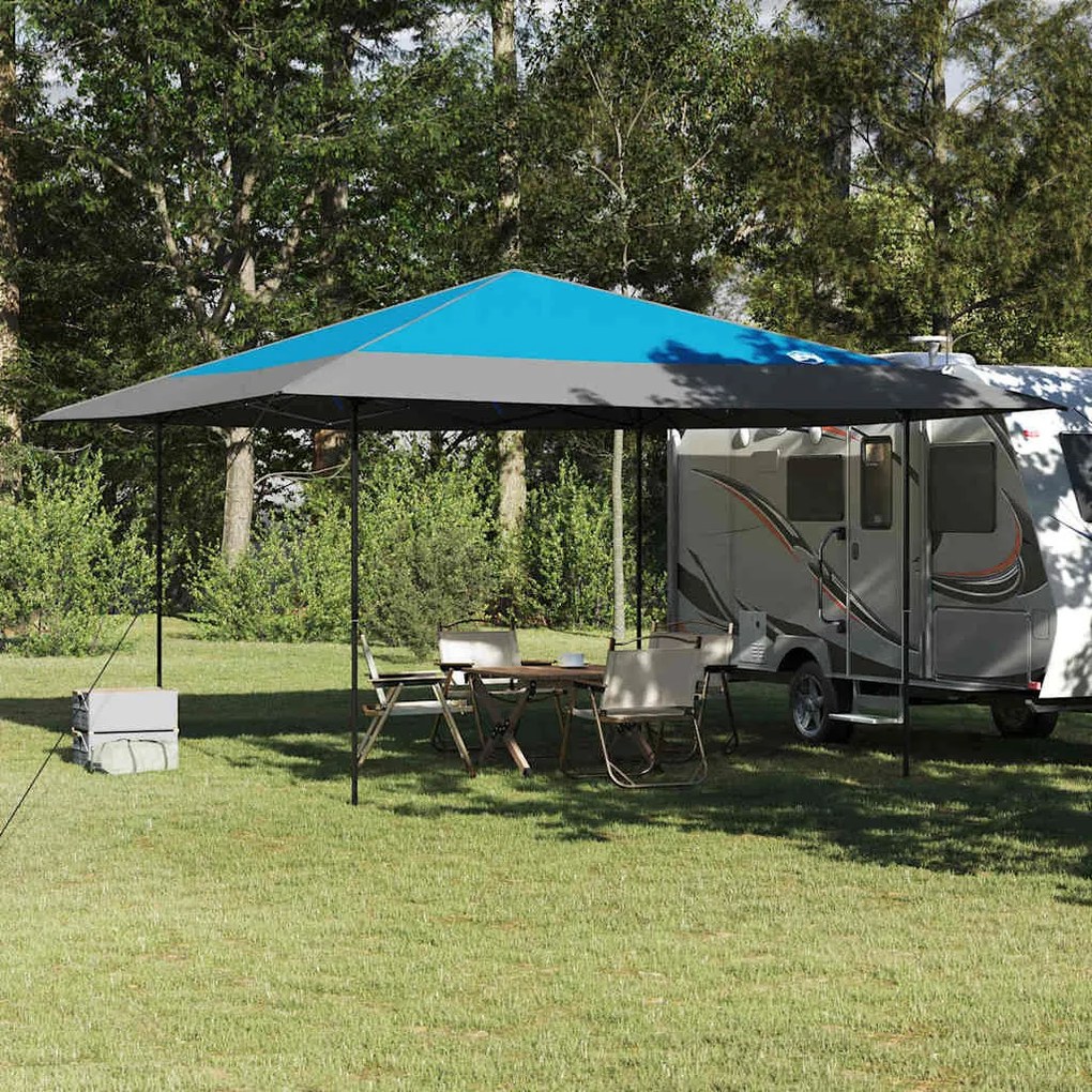 vidaXL Tenda de Toldo Manual Azul 395 x 395 x 251 cm tecido