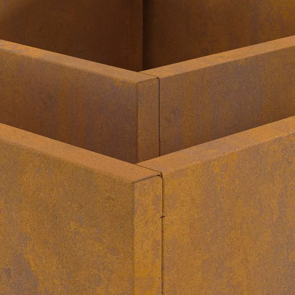 Fogo de Chão Quadrado 60x60x30 cm Aço Envelhecido