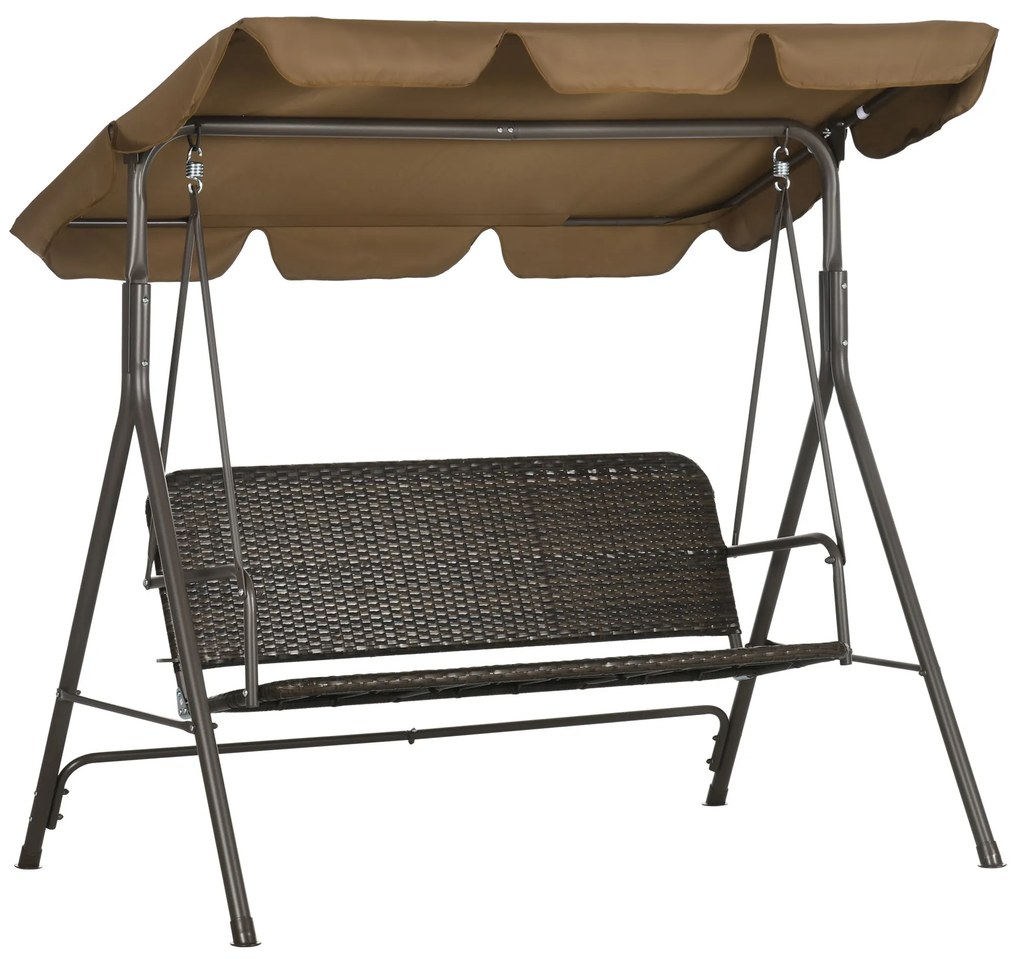 Banco Baloiço de Jardim Baloiço de Exterior com Toldo Ajustável Assent