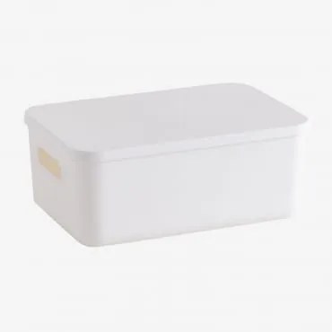 Caixa Organizadora Em Polipropileno Yure Branco & ↑12 Cm - Sklum