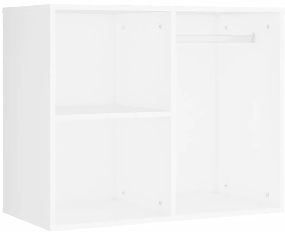 Toucador com 2 armários e luzes LED derivados de madeira branco