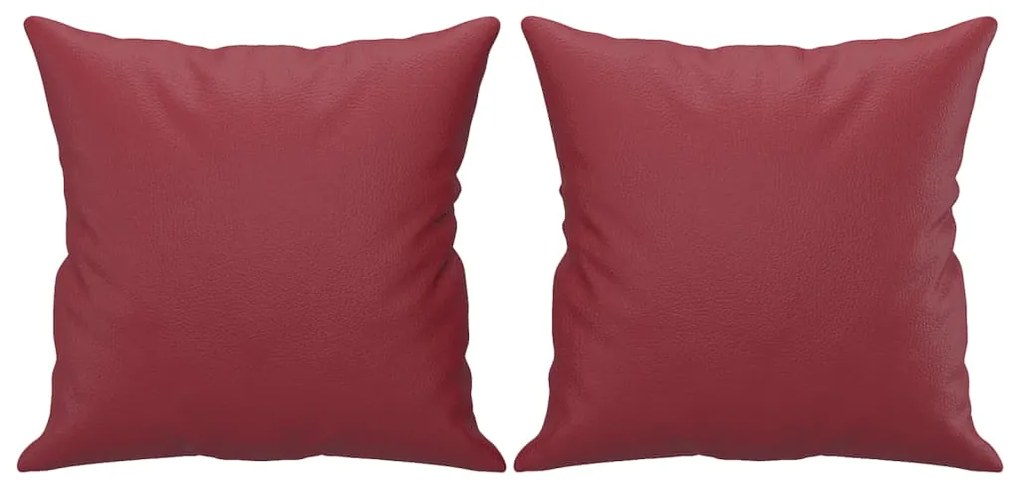 Sofá Emily - De 2 Lugares com 2 Almofadas Decorativas - Cor Vermelho E