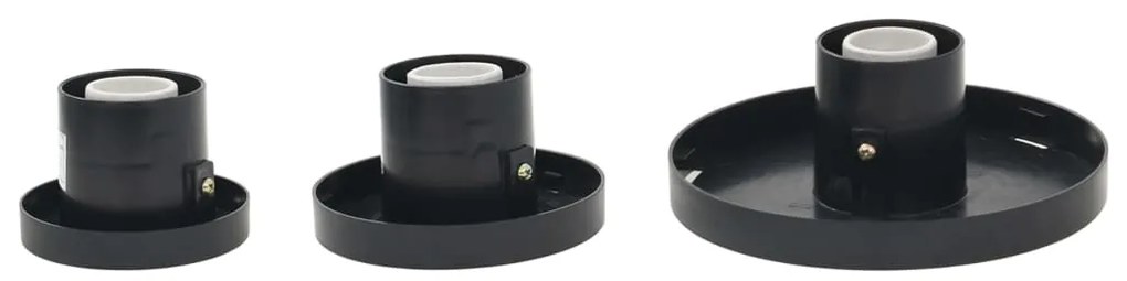 Conjunto de candeeiros esféricos LED 3 pcs 20/30/40 cm PMMA