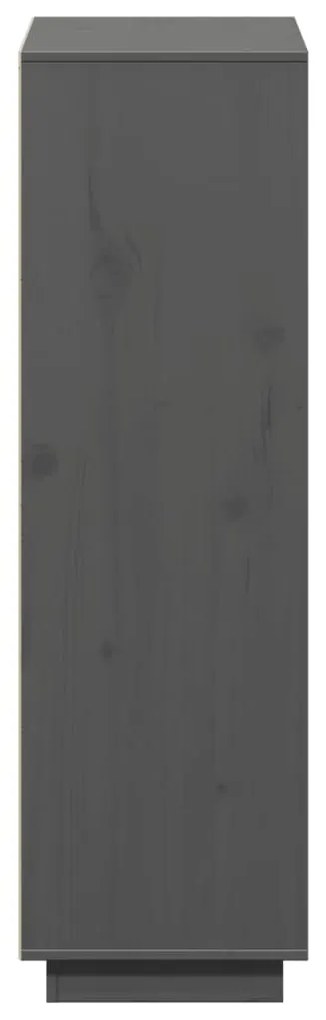 Aparador alto 110,5x35x117 cm pinho maciço cinza