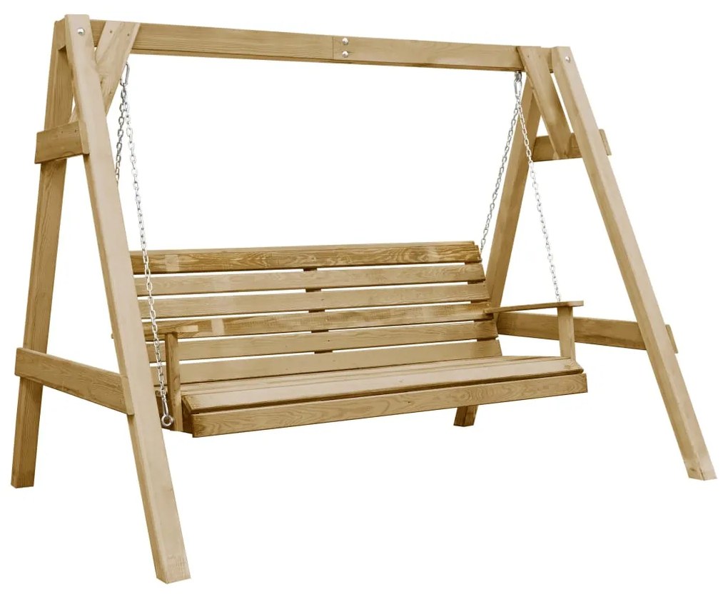 vidaXL Baloiço de jardim 205x150x157 cm madeira de pinho impregnado