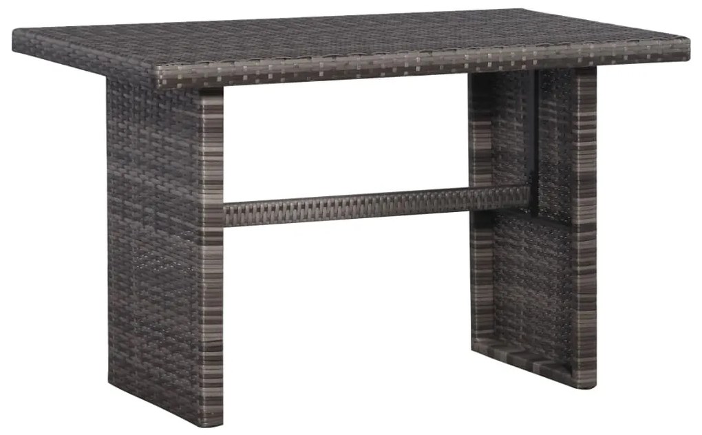 Conjunto de sofás para jardim 11 pcs vime PE cinzento