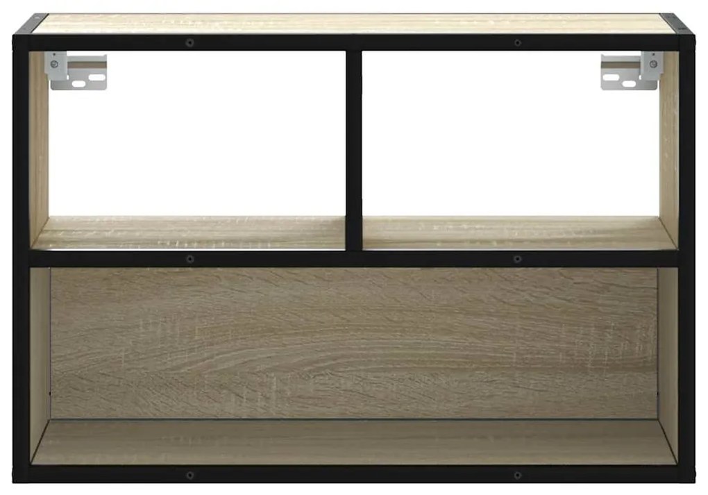 Móvel p/ TV 60x31x39,5 cm deriv. madeira/metal carvalho sonoma