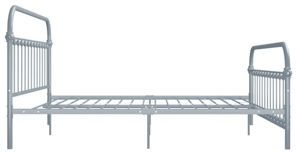 Estrutura de cama metal 180x200 cm cinzento