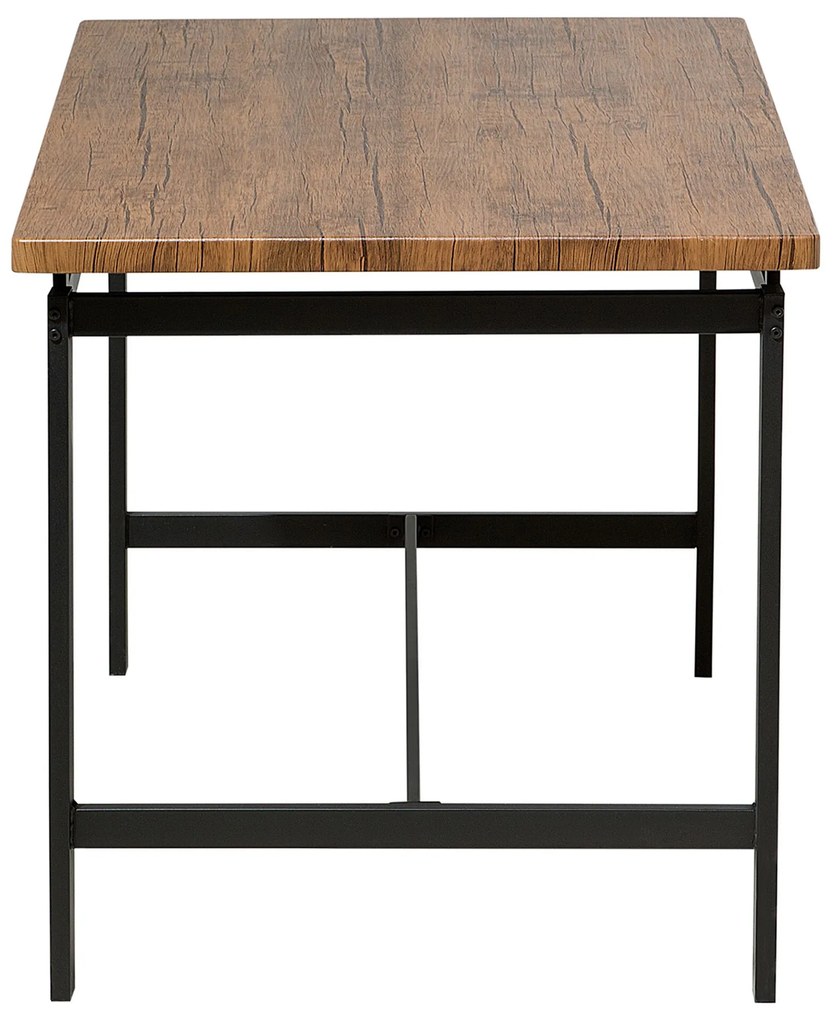 Conjunto de refeição 4 lugares castanho e preto ARLINGTON Beliani
