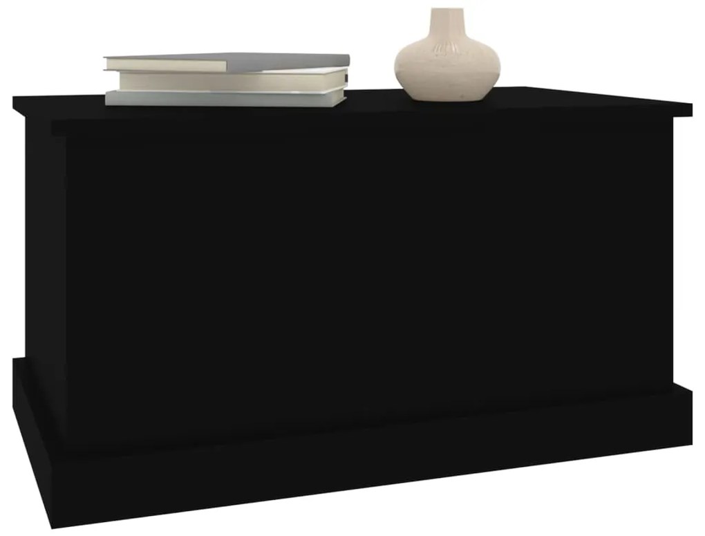 Caixa de arrumação 70x40x38 cm derivados de madeira preto
