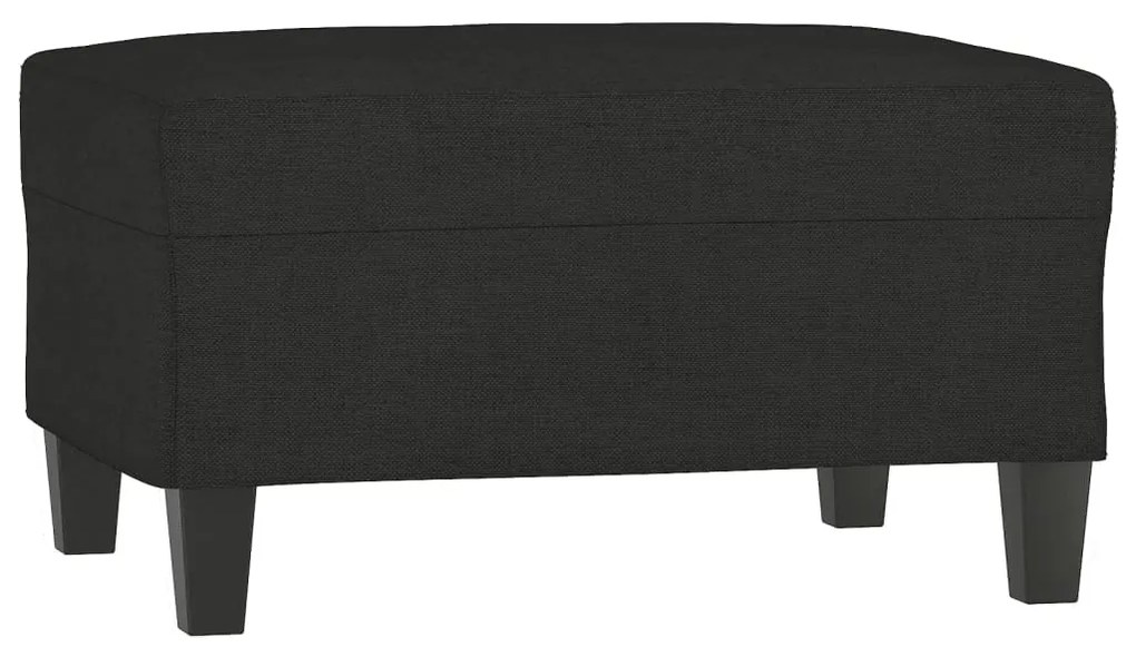 4 pcs conjunto de sofás com almofadas tecido preto