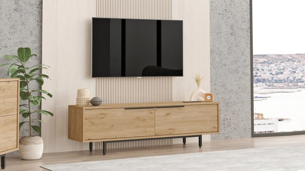 Móvel TV ON1 – Nogueira – 160 cm x 45,1 cm x 35,5 cm