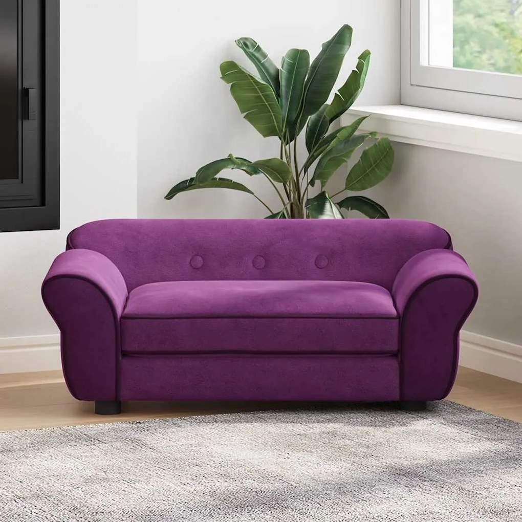 vidaXL Sofá para cães 72x45x30 cm pelúcia bordô