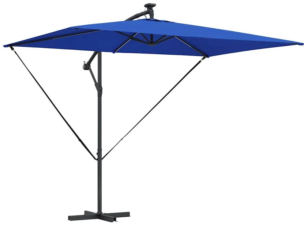 Guarda-sol de Bananeira Cantilever Azul 294 x 200 x 254 cm