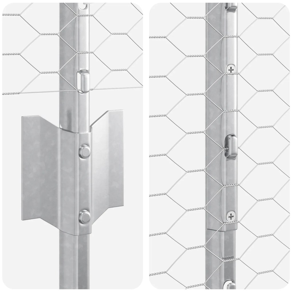 Postes de Cerca 22 pcs U-Channel 160 cm Aço Galvanizado