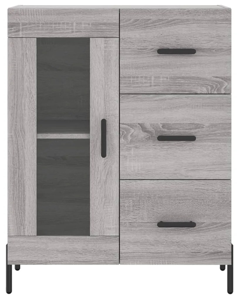 Armário alto 69,5x34x180 cm derivados de madeira sonoma cinza