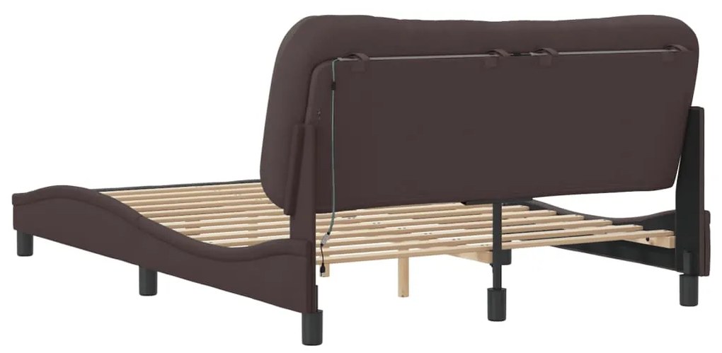Estrutura de cama com LED sem colchão 120x200 cm tecido