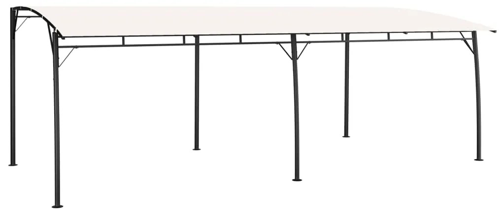 Toldo para-sol de jardim 6x3x2,55 m cor creme