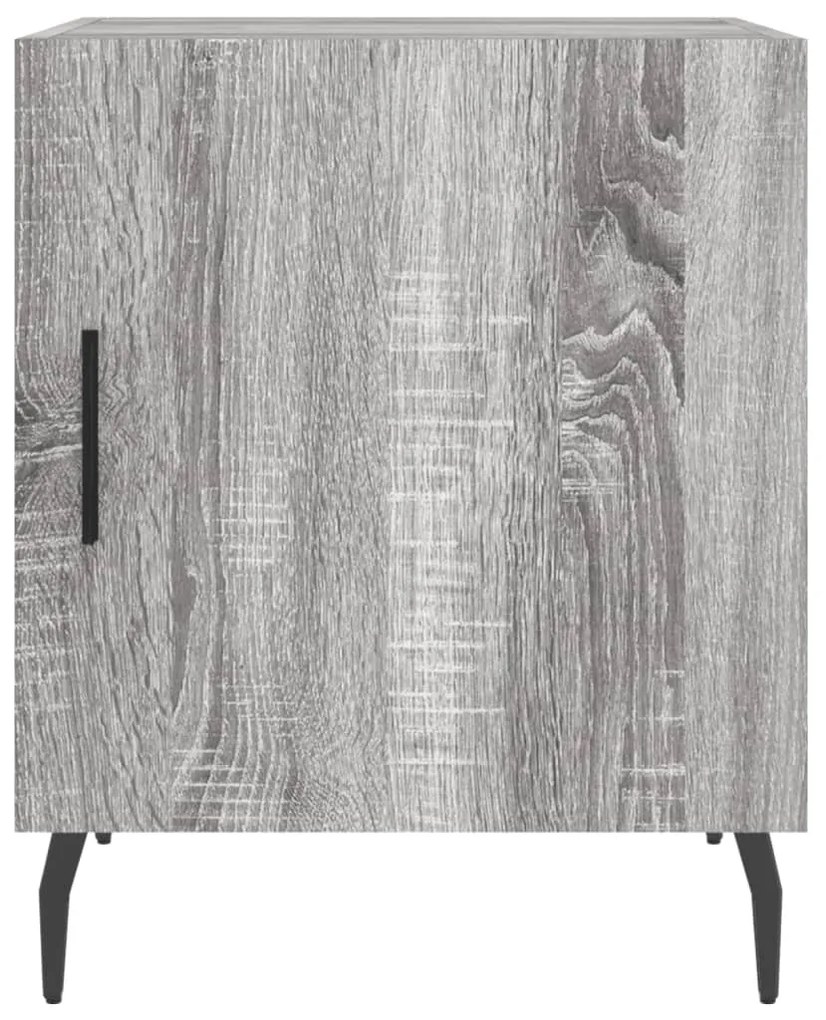 Mesa cabeceira 40x40x50 cm derivados de madeira cinzento sonoma
