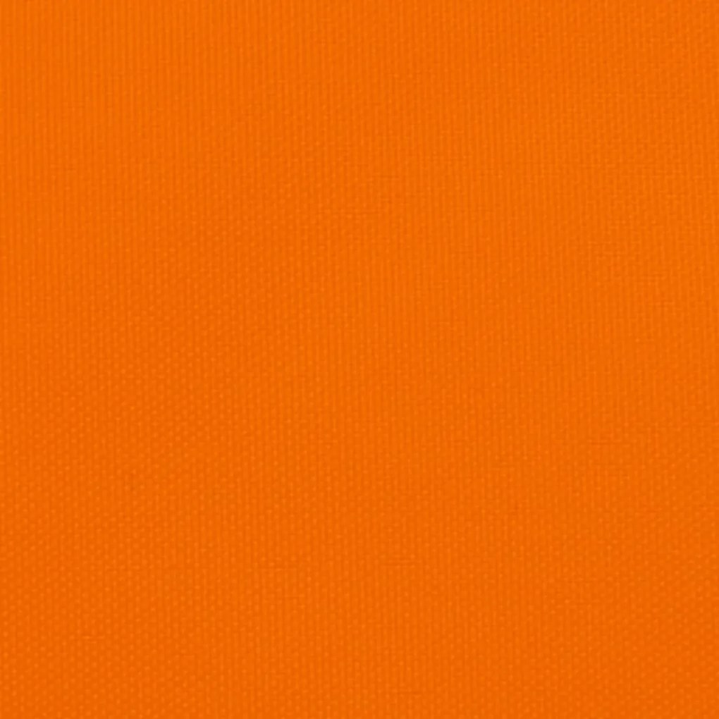 Para-sol estilo vela tecido oxford triangular 5x5x5 m laranja