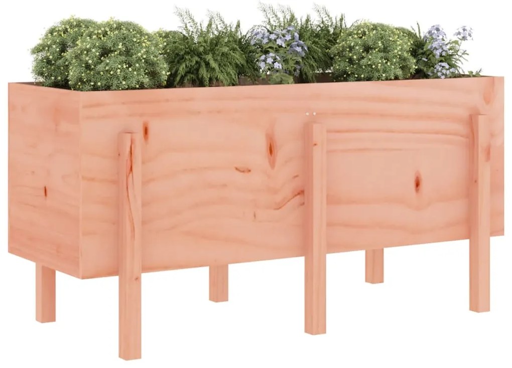 Canteiro elevado de jardim 121x50x57 cm madeira douglas maciça