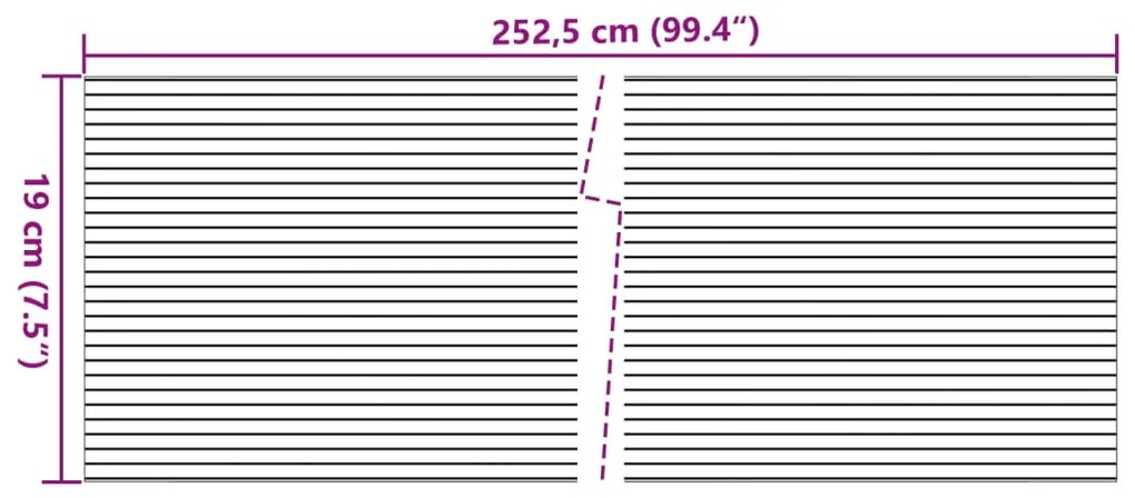 Telas privacidade p/ jardim 10 pcs 252,5x19 cm PVC cinza pedra