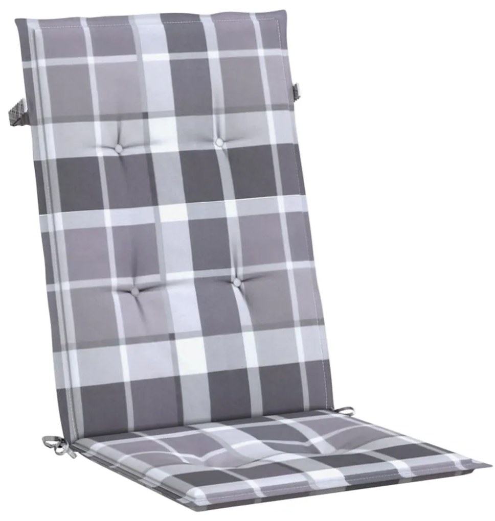 Cadeiras de jardim reclináveis c/ almofadões 2 pcs teca maciça