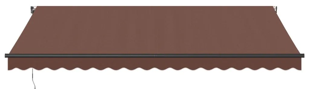 Toldo retrátil automático 450x300 cm castanho